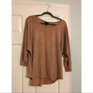 Women’s rose gold textured blouse